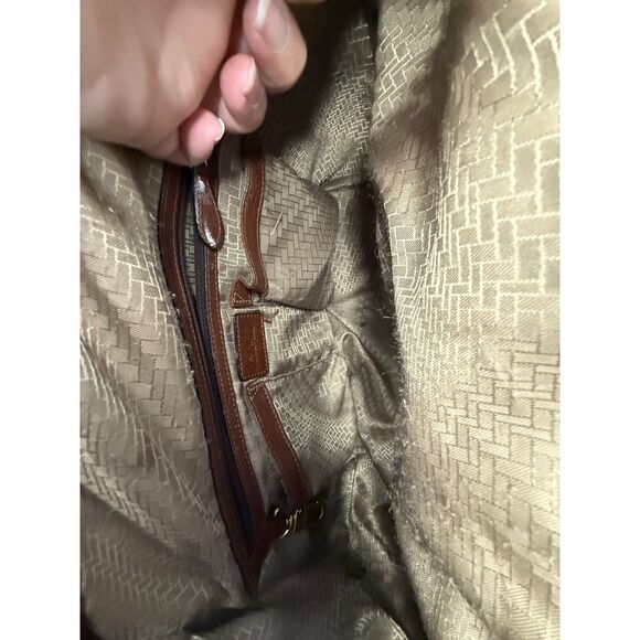 Large Vintage Cole Haan Butter Soft Pebbled Leather Shoulder Satchel Bag Brown - Picture 11 of 14
